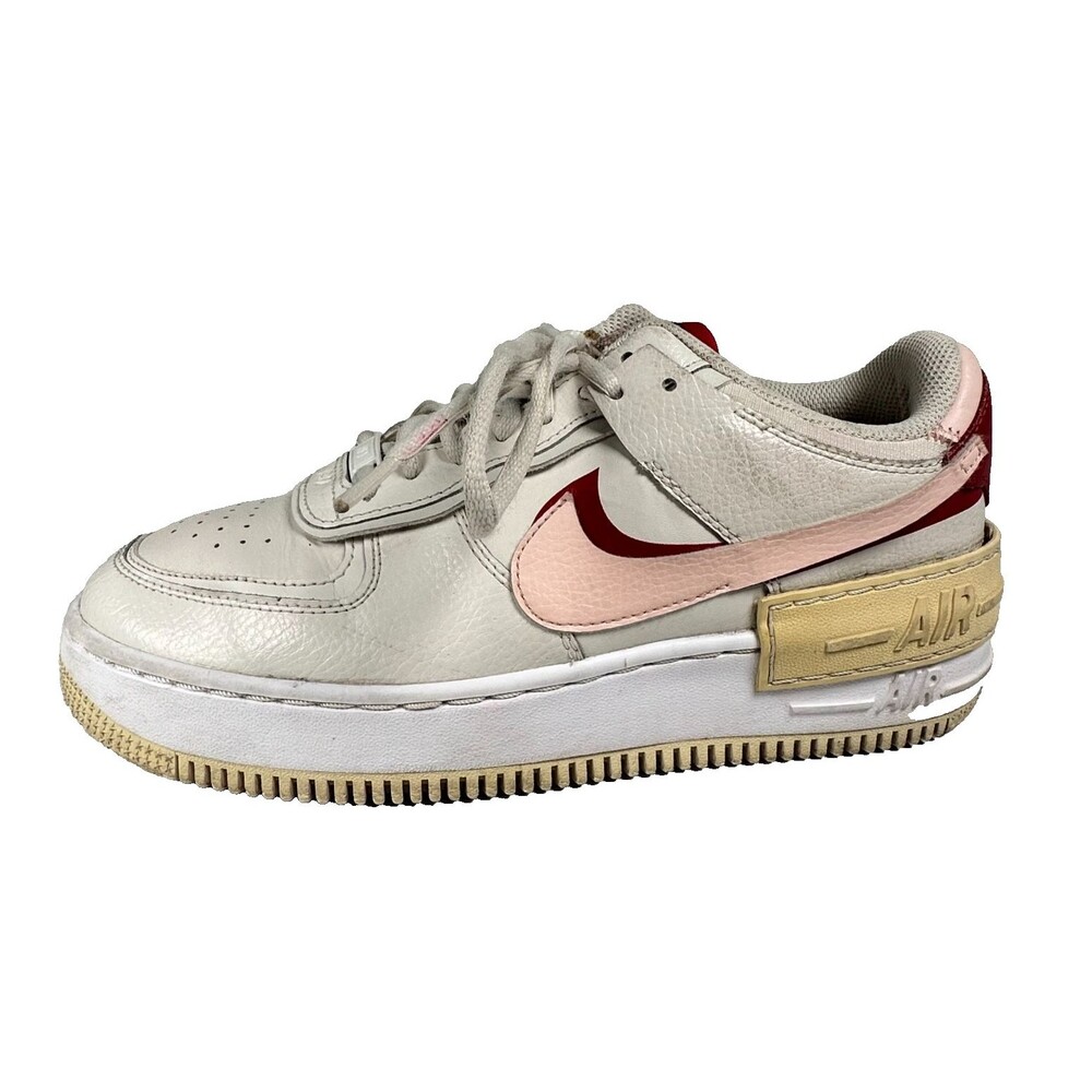 Nike Air Force 1 Shadow Women 9.5 Phantom Echo Pink Gym Red CI0919-003 Sneakers